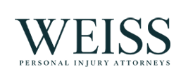 WEISS Personal Injury Attorneys logo in teal serif lettering, representing a law firm brand.